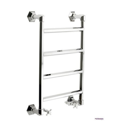 Art Deco wall mounted heated towel rail - Medium