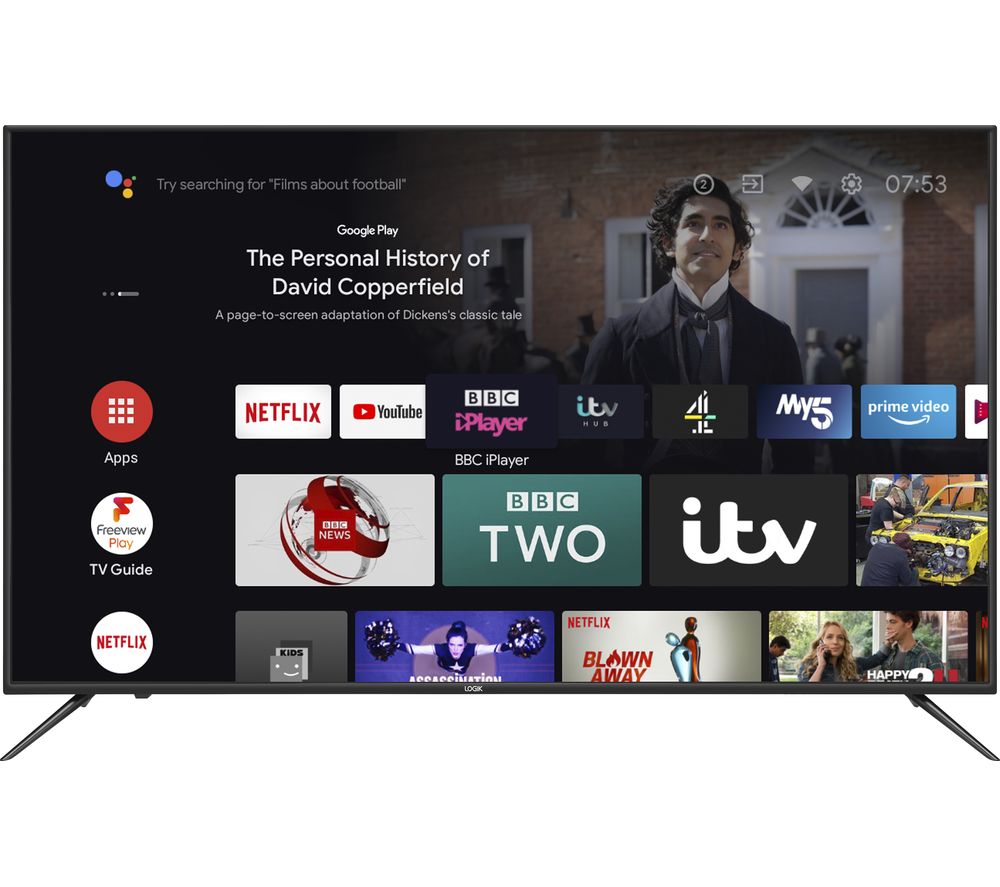 58" LOGIK L58AUE21 Android TV Smart 4K Ultra HD HDR LED TV with Google Assistant