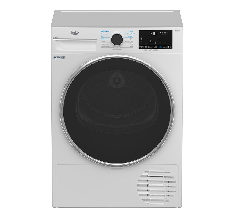 BEKO B5T4923IW 9 kg Heat Pump Tumble Dryer - White, White
