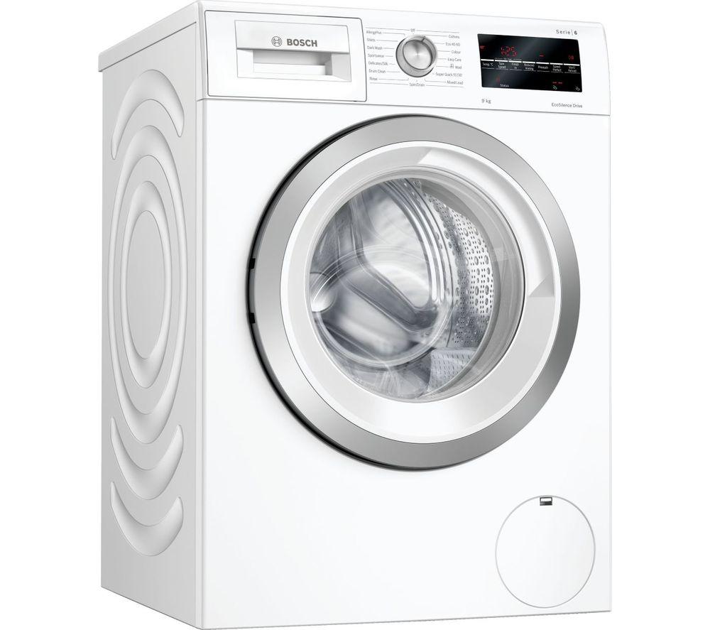 BOSCH Serie 6 WAU28T64GB 9 kg 1400 Spin Washing Machine - White, White