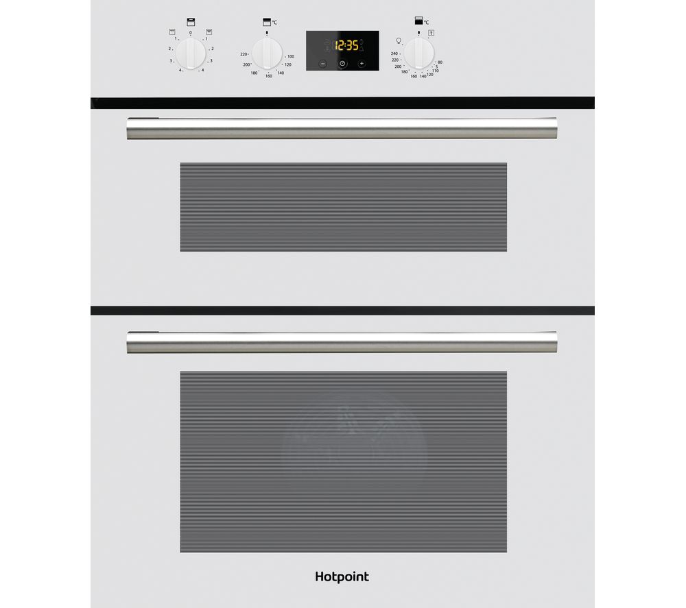 HOTPOINT Class 2 DU2 540 Electric Built-under Double Oven - White, White