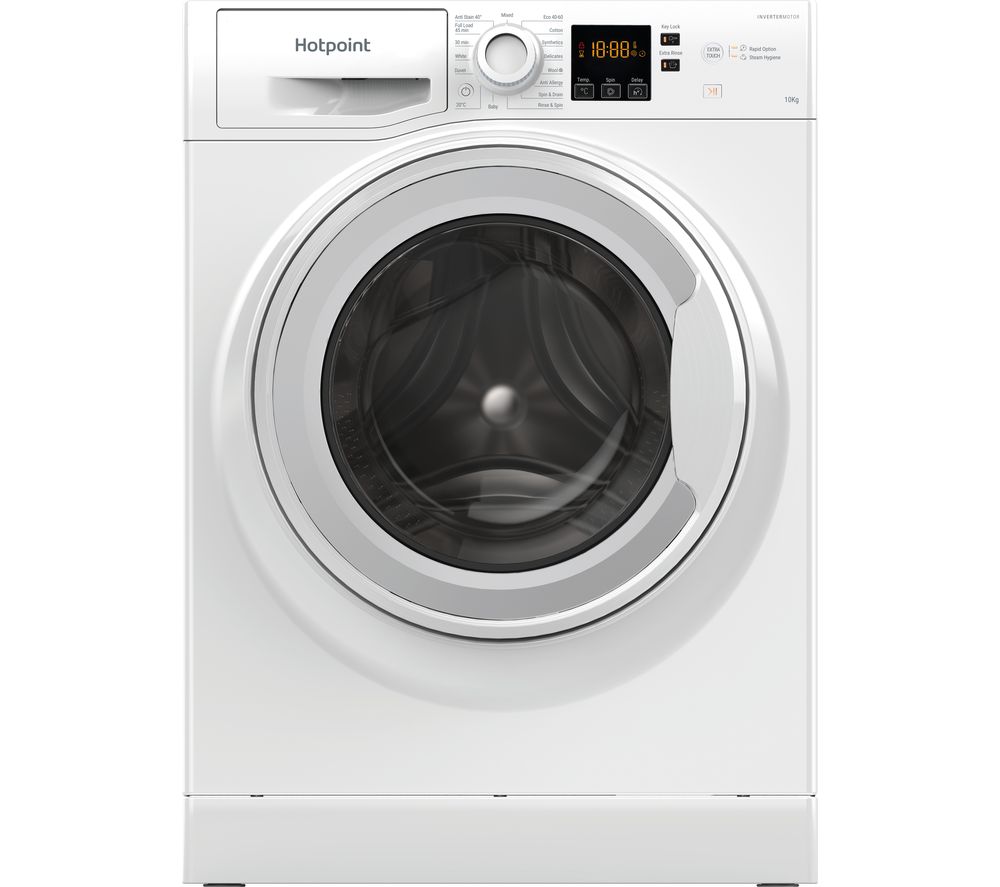 HOTPOINT NSWM 1044C W UK N 10kg 1400 Spin Washing Machine - White, White