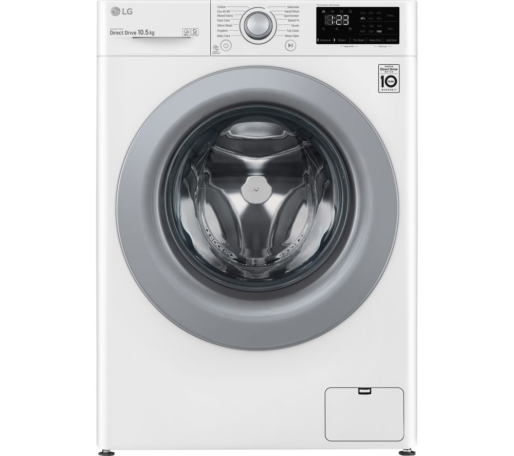 LG AI DD V3 F4V310WNE 10.5 kg 1400 Spin Washing Machine - White, White