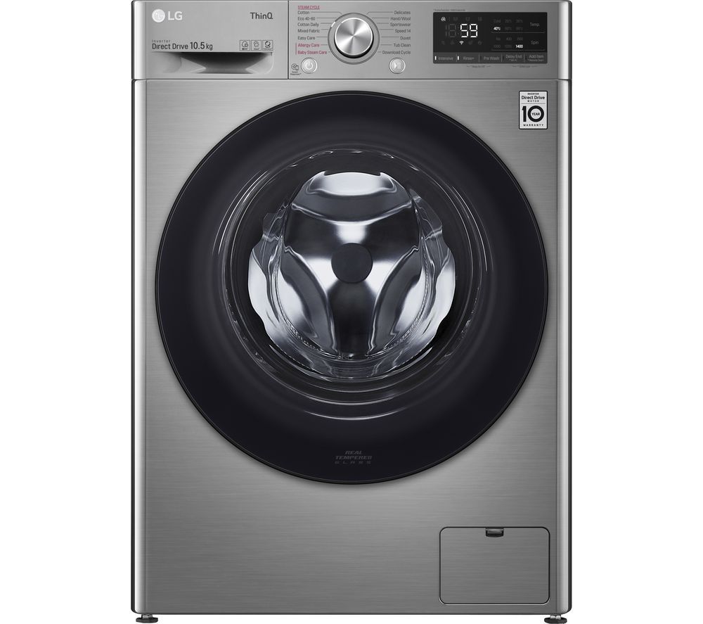 LG AI DD V5 F4V510SSE WiFi-enabled 10.5 kg 1400 Spin Washing Machine - Graphite, Graphite