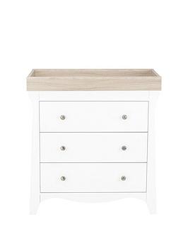 Cuddleco Clara 3 Drawer Dresser & Changer Driftwood Ash