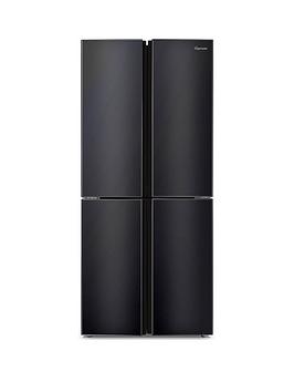 Fridgemaster Mq79394Ffb Total No Frost American Fridge Freezer - Black