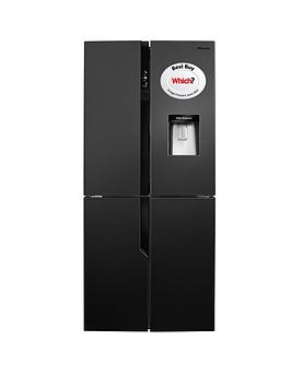 Hisense Rq560N4Wb1 79Cm Wide American Style Multi-Door Fridge Freezer With Water Dispenser - Black