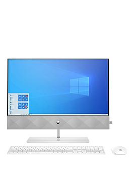 Hp Pavilion 24 Aio Desktop - Intel I3, 8Gb Ram, 256Gb Ssd + 2Tb Hdd, 8Gb Ram, 24 Inch Fhd, Wireless Keyboard &Amp; Mouse, Optional Microsoft 365 Family (15 Months) - White - Desktop Only