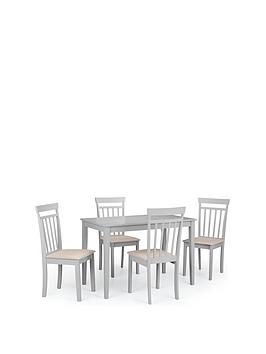 Julian Bowen Taku 114 Cm Dining Table + 4 Coast Chairs