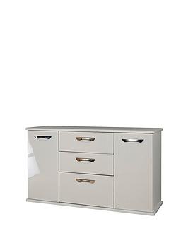 Swift Neptune Ready Assembled High Gloss Large Sideboard - Grey