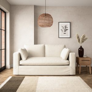 Alnwick Soft Cotton 2 Seater Sofa Soft Cotton White Sand