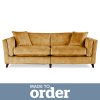 Arabella 4 Seater Sofa Slub Velvet Yellow