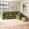 Blakeney Luxury Velvet Corner Chaise Sofa Luxury Velvet Olive