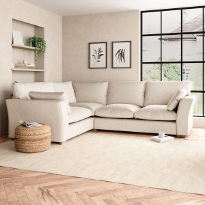 Blakeney Luxury Velvet Corner Sofa Luxury Velvet Natural