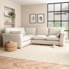 Blakeney Slub Cotton Blend Corner Sofa Slub Cotton Sandstone