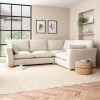 Blakeney Slub Cotton Blend Corner Sofa Slub Cotton Sandstone
