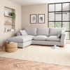 Blakeney Textured Weave Corner Chaise Sofa Textured Weave Silver