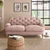 Canterbury Luxury Velvet 2 Seater Sofa Luxury Velvet Peach Blush