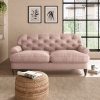 Canterbury Luxury Velvet 2 Seater Sofa Luxury Velvet Peach Blush