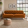 Canterbury Luxury Velvet 4 Seater Sofa Luxury Velvet Orange Umber