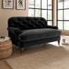 Canterbury Luxury Velvet Snuggle Chair Luxury Velvet Black