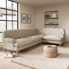 Canterbury Textured Weave Right Hand Corner Sofa Brown