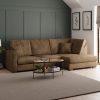 Carson Chunky Chenille Right Hand Corner Sofa Brown