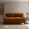Darwin Luxury Velvet 2 Seater Sofa Luxury Velvet Orange Umber