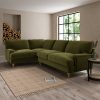 Darwin Luxury Velvet Left Hand Corner Sofa Green