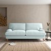 Darwin Slub Cotton Blend 3 Seater Sofa Slub Cotton Light Mineral