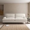 Darwin Slub Cotton Blend 4 Seater Sofa Slub Cotton Sandstone