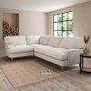 Darwin Slub Cotton Blend Left Hand Corner Sofa Slub Cotton Sandstone