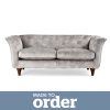 Jaipur 2 Seater Sofa Slub Velvet Slub Velvet Cement