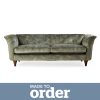 Jaipur 3 Seater Sofa Slub Velvet Slub Velvet Forest Green