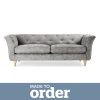 Jaipur 3 Seater Sofa Vintage Chenille Premium Chenille Grey