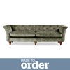 Jaipur 4 Seater Sofa Slub Velvet Green