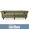 Jaipur 4 Seater Sofa Vintage Chenille Green