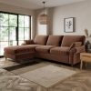 Salisbury Luxury Velvet Left Hand Corner Sofa Brown