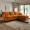 Salisbury Luxury Velvet Right Hand Corner Sofa Luxury Velvet Orange Umber