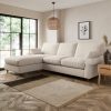 Salisbury Slub Cotton Blend Left Hand Corner Sofa Cream