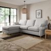 Salisbury Textured Weave Left Hand Corner Sofa Textured Weave Silver