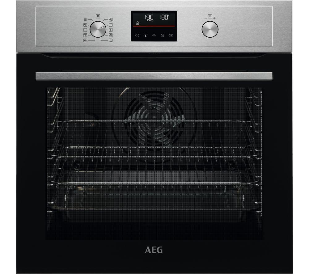 AEG 6000 SurroundCook BPX535061M Pyrolytic Electric Oven Stainless Steel, Stainless Steel