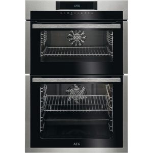 AEG SurroundCook DCE731110M Electric Double Oven - Stainless Steel & Black, Stainless Steel
