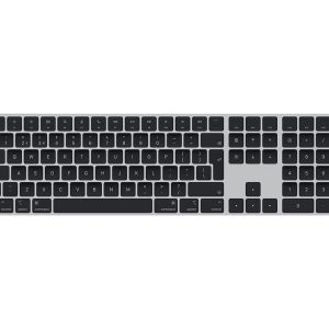 APPLE Magic Wireless Keyboard with Touch ID & Numeric Keypad - Black, Black,Silver/Grey