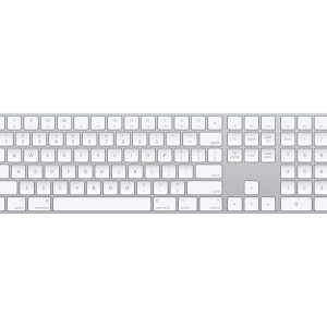 APPLE Magic Wireless Keyboard with Touch ID & Numeric Keypad - White, White