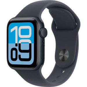 APPLE Watch SE 3 - 40 mm Midnight Aluminium Case with Midnight Sport Band, S/M, Black