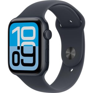 APPLE Watch SE 3 - 44 mm Midnight Aluminium Case with Midnight Sport Band, M/L, Black