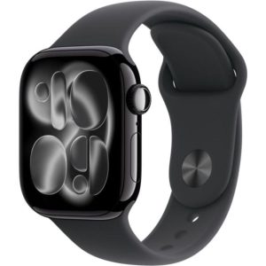 APPLE Watch Series 11 - 42 mm Jet Black Aluminium Case with Black Sport Band - S/M, Black