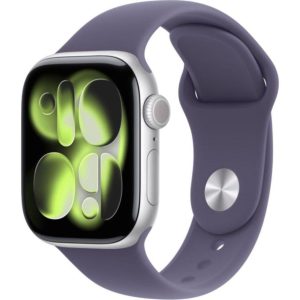 APPLE Watch Series 11 - 42 mm Silver Aluminium Case with Purple Fog Sport Band, M/L, Purple,Silver/Grey