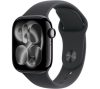 APPLE Watch Series 11 Cellular - 46 mm Jet Black Aluminium Case with Black Sport Band, M/L, Black